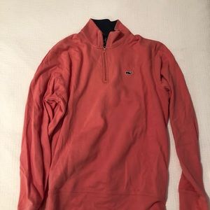 Coral Vineyard vines quarter zip